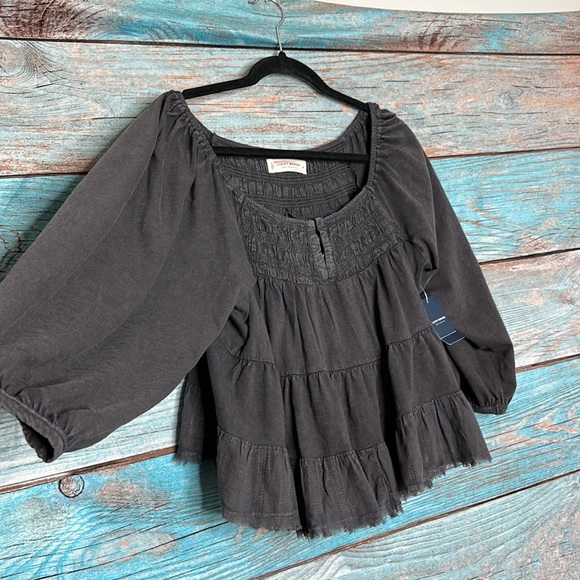 Lucky Brand NWT Ruffle Crop Top Size Medium - Picture 4 of 7